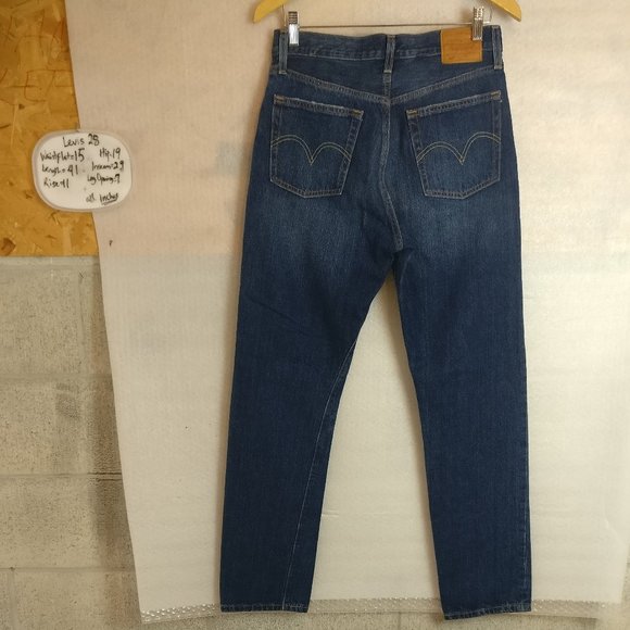 Levi's 501 Premium Button Fly HighRise Original Fit Straight Leg Jean 28w/Measur - Picture 7 of 16